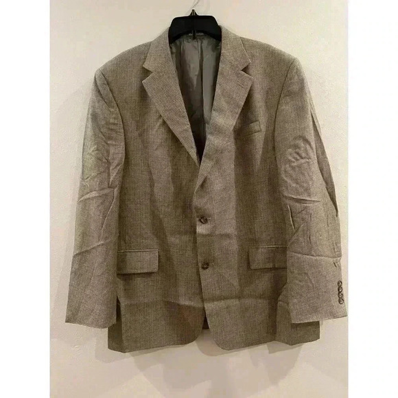 Oscar De La Renta Mens Sports Coat 46L Silk Wool Long Vintage Made In Columbia - Picture 12 of 12